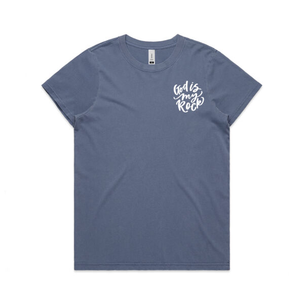 God is My Rock - Women's Tee - Faded Look Thumbnail