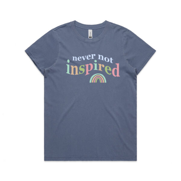 Never Not Inspired - Rainbow - Women's Tee - Faded Look Thumbnail