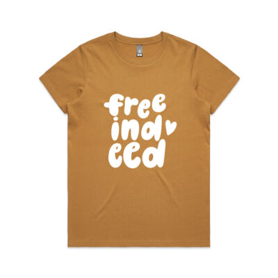 Free Indeed - Bubble Writing - Women's Tee Thumbnail