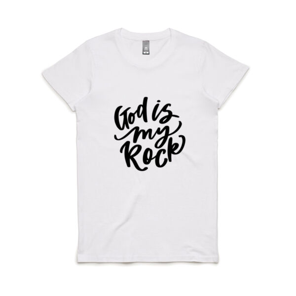 God is My Rock - Black - Women's Tee Thumbnail