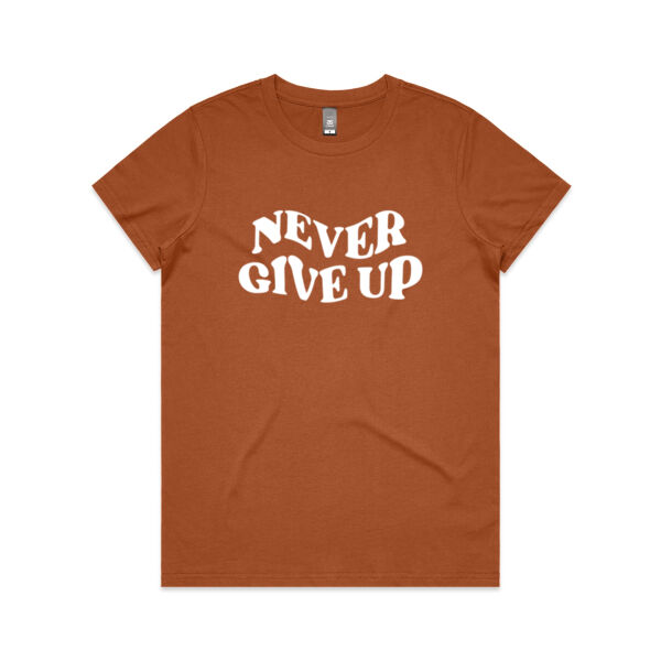 Never Give Up - Big Front - Women's Tee Thumbnail