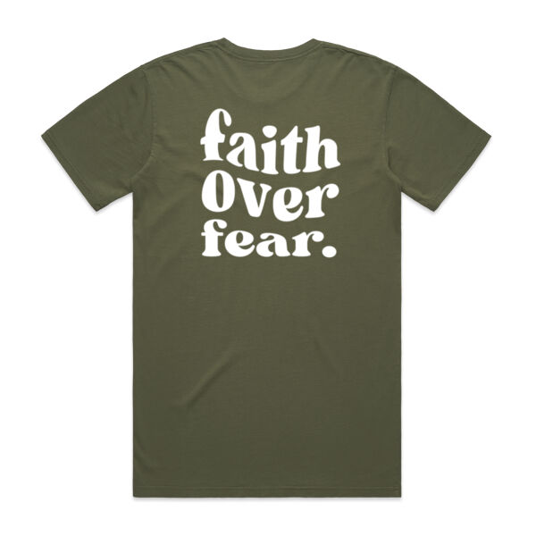 Faith over Fear - Back - Men's Tee - Faded Look Thumbnail