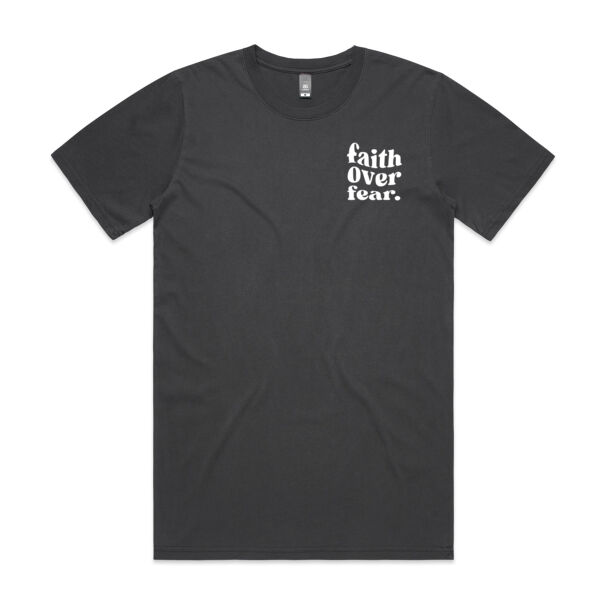 Faith over Fear - Corner - Men's Tee - Faded Look 3 Thumbnail